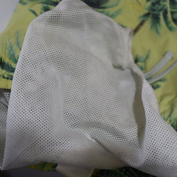 H&M Yellow Palm Tree Tropical Swim Trunks Small Vacation Beach - Picture 4 of 7